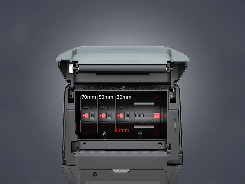 SG-608 built in printer with 30mm to 80mm adjustable paper slot width