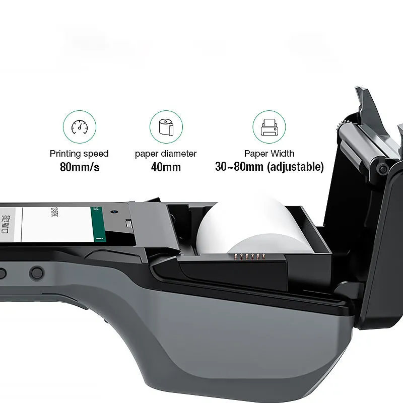 Wider 80mm thermal printer open paper slot bucket on SG-608 thumbnail