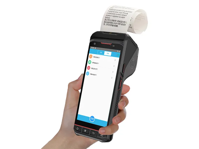SG-P501 smart POS terminal supporting 58mm thermal sticker and label printing