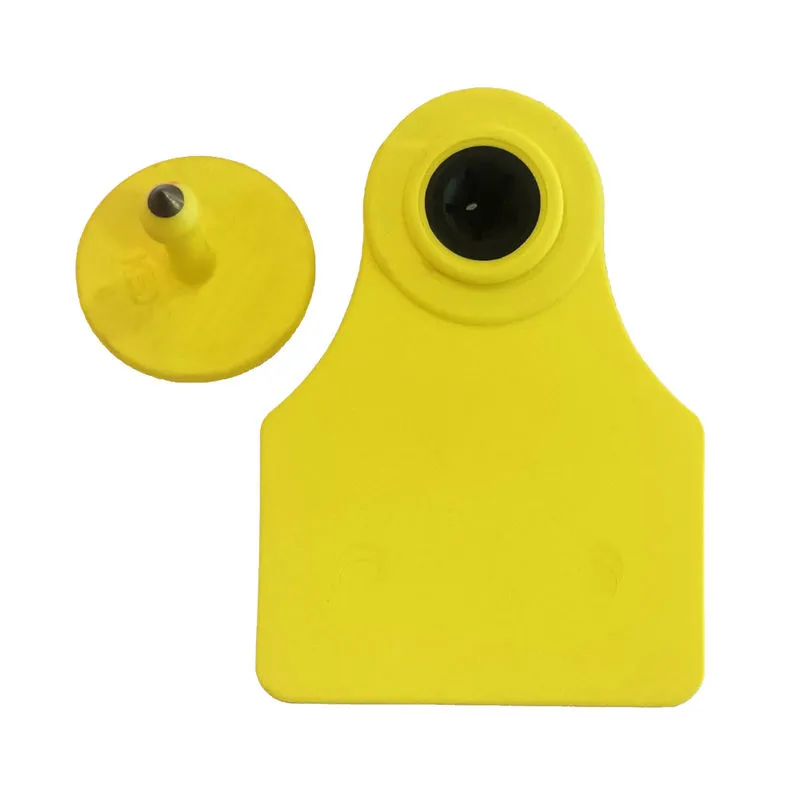 SIGAN blank yellow RFID ear tag front surface for laser printing thumbnail