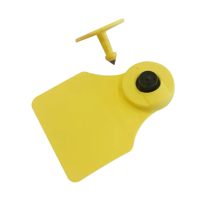 SIGAN yellow livestock RFID ear tag components assembly kit thumbnail