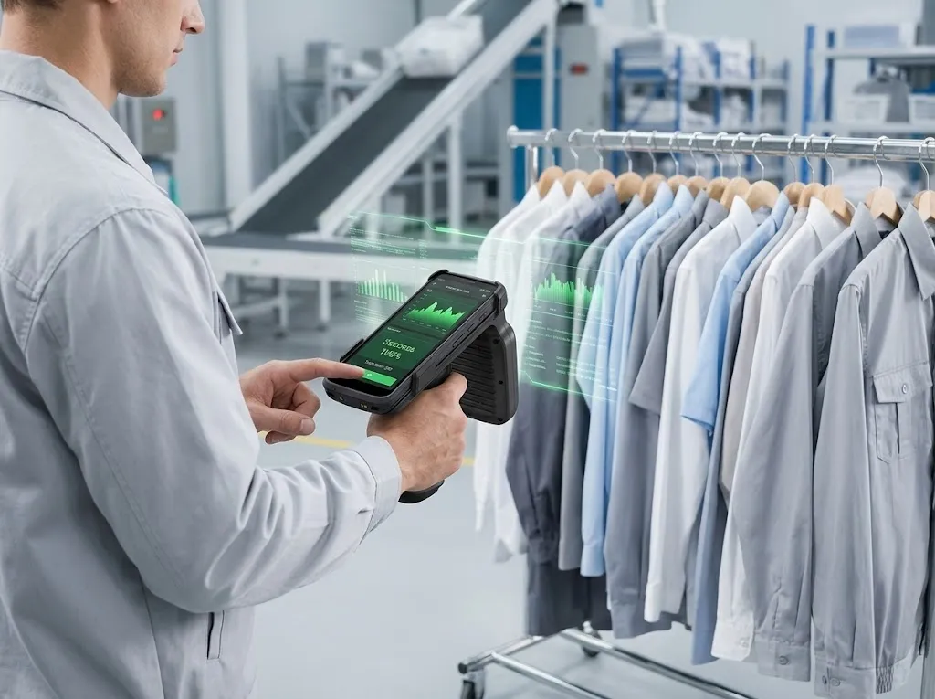 SIGAN UHF RFID Washable Care Label technical core capability - 70% Labor Cost Reduction