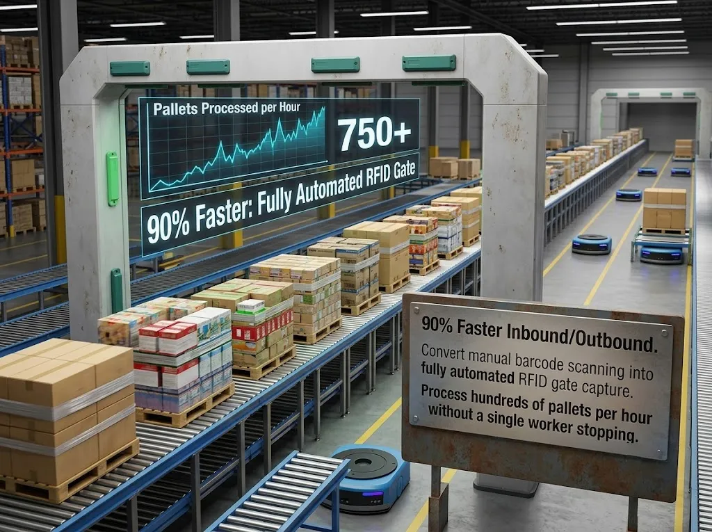 SIGAN Rugged UHF RFID Pallet & Container Tag technical core capability - 90% Faster Inbound/Outbound