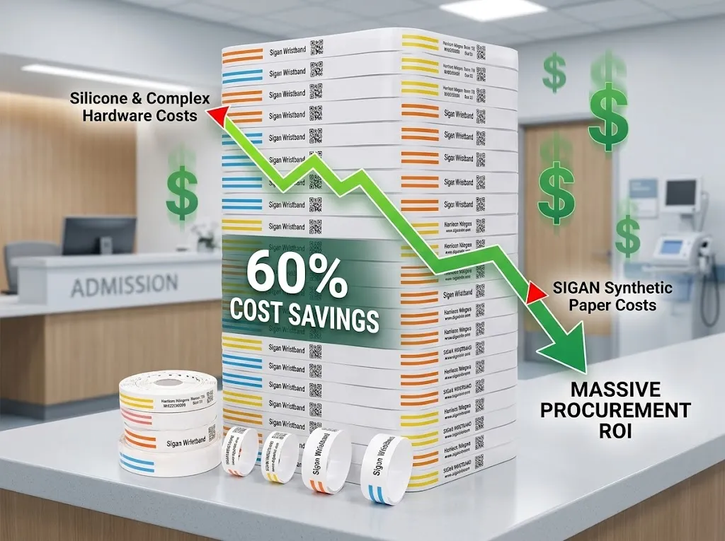 SIGAN Disposable Thermal RFID Patient Wristband technical core capability - Massive Procurement ROI