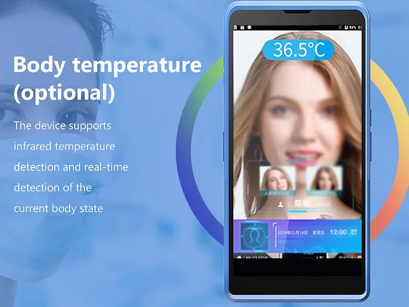 Optional highly precise infrared temperature measurement module on SIGAN SG-603 medical pda